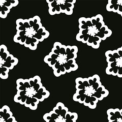 Fototapeta premium Seamless beautiful geometrical flower pattern textile design