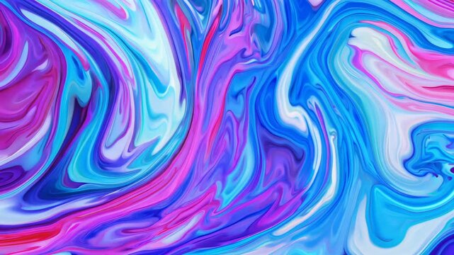 Vivid blue and purple liquid swirls creating a mesmerizing marbled effect, with dynamic movement and fluid composition. Concept of modern digital aesthetics and fluidity
