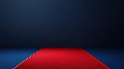 Red carpet on a dark background for an event