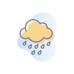 Rain Vector icon
