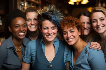 Fototapeta premium Portrait of a group of woman. Woman leader concept. Looking confident to the camera