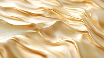 Obraz premium Luxurious golden silk fabric background with elegant texture and waves