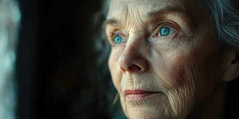 Person Looking Out Window