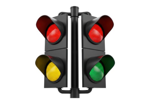 Isolated Double-Sided Traffic Lights
