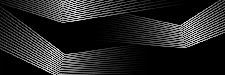 black and white photo of a building with a lot of lines. eps 10, vector ilustration © Odi