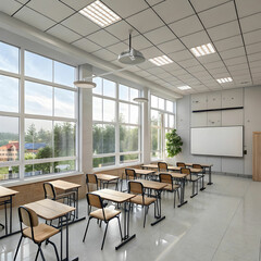 Fototapeta premium interior of modern empty classroom