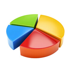 Obraz premium Colorful pie chart segments representing data visualization