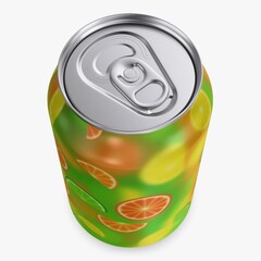 Illustration 3D Citrus Day Lemon Soda Can 330ml