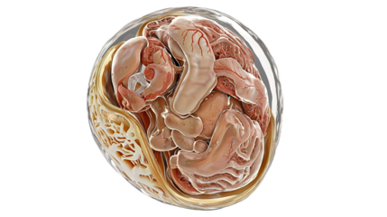 Exploring human embryonic development medical science lab 3d anatomical model educational environment detailed viewpoint biological concept