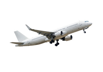 Obraz premium Isolated Modern Commercial Airplane - Aviation Takeoff