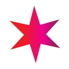 Obraz premium red star icon
