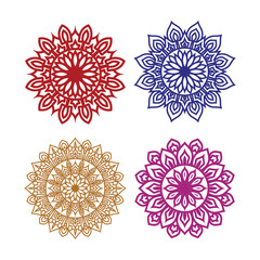 Mandala Snowflake Vector Art: Set of 4 Unique Designs for Winter and Holiday Projects
