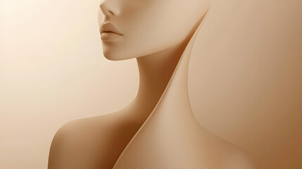 White background, light yellow color scheme, skin tone
