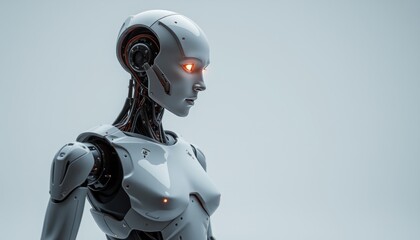  Female Robot with Red Eye Light and Joints