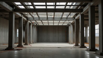 Structure construction site engineer for background