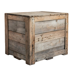 wooden shipping crate isolated die cut 