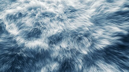 Obraz premium Soft Textured Fur Background in Shades of Blue and White Tones