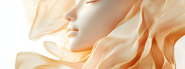 White background, light yellow color scheme, skin tone
