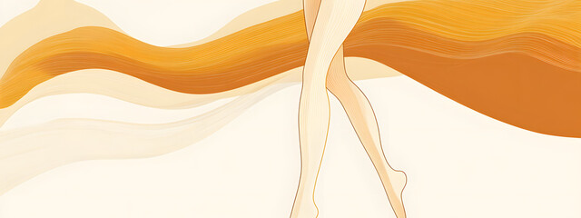 White background, light yellow color scheme, skin tone
