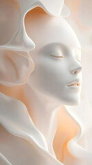White background, light yellow color scheme, skin tone
