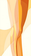 White background, light yellow color scheme, skin tone
