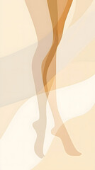 White background, light yellow color scheme, skin tone
