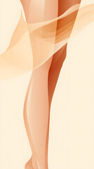 White background, light yellow color scheme, skin tone

