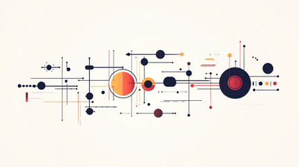 Obraz premium Minimalist Geometric Abstract Diagram