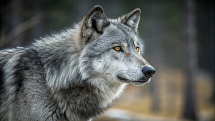 gray wolf portrait