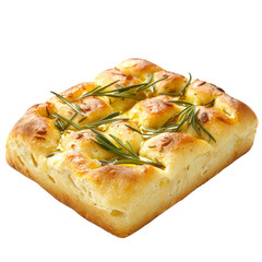 Freshly baked focaccia bread topped with rosemary, golden crust, and soft interior, perfect for sharing or enjoying alone