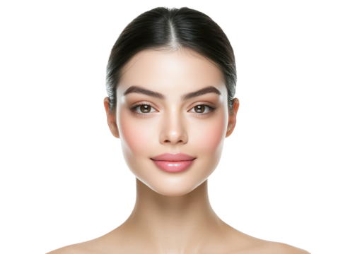 Striking beauty, a captivating portrait of woman against dramatic black background