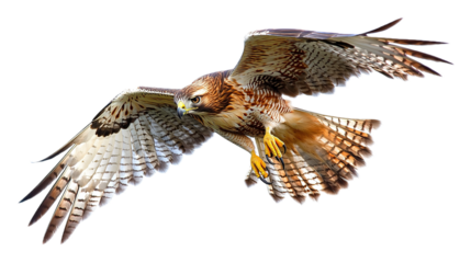 Majestic hawk in flight natural habitat wildlife photography clear sky aerial view predator dynamics