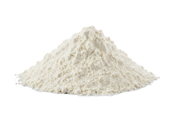 Isolated Pile of Fine White Flour, Baking Ingredient with Soft Texture