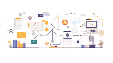 Minimalist Business Workflow Diagram