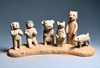Obraz premium Stone Figurines of the Totonac Culture - 02