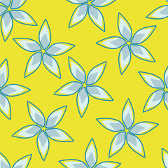 Fototapeta premium White flowers vector lace seamless pattern