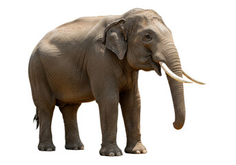 Obraz premium Isolated Majestic Asian Elephant Standing Tall