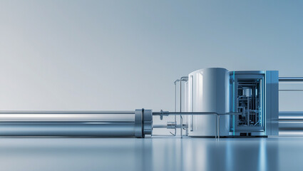 Obraz premium Advanced Industrial Machinery and Piping System..