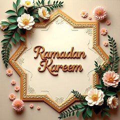 A luxurious Floral Ramadan greeting card