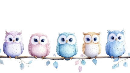 Obraz premium Majestic owls in natural habitat, a captivating glimpse of wildlife owls