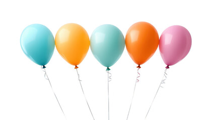 Vibrant balloons against a dark backdrop, colorful celebration of festive joy and party atmosphere