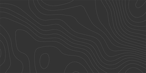 Black and white wavy paper curve relief abstract topographic map background. Geographic mountain relief. Topographic map lines, contour background. Abstract wave lines background.	