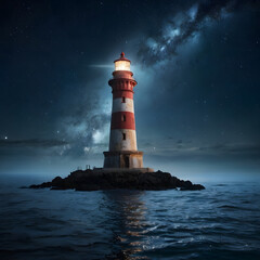 Obraz premium The Lighthouse That Calls the Stars
