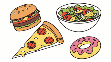 vector illustration of a pizza