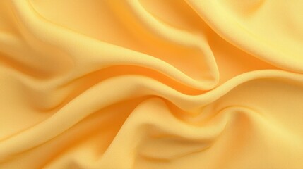 Elegant Golden Yellow Fabric Texture  Draped Silk  Soft Waves  Background  Design
