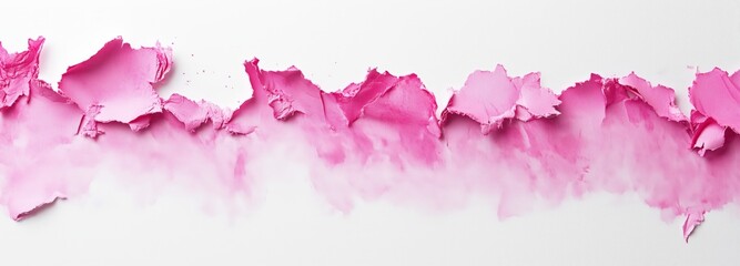 Obraz premium Pink Abstract Texture: A captivating abstract image featuring a dynamic arrangement of pink paint textures, creating a visually striking and texturally rich composition.