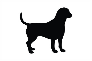 dog silhouette, dog vector icon, dog Vector illustration, Isolated on White Background