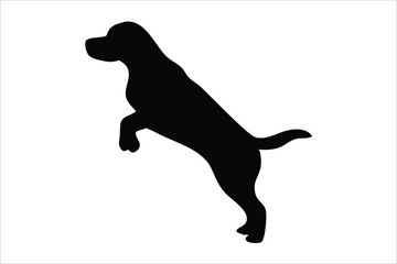 dog silhouette, dog vector icon, dog Vector illustration, Isolated on White Background