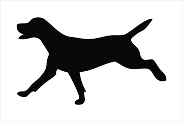 dog silhouette, dog vector icon, dog Vector illustration, Isolated on White Background