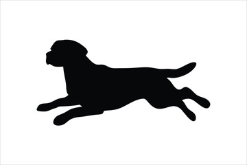 dog silhouette, dog vector icon, dog Vector illustration, Isolated on White Background